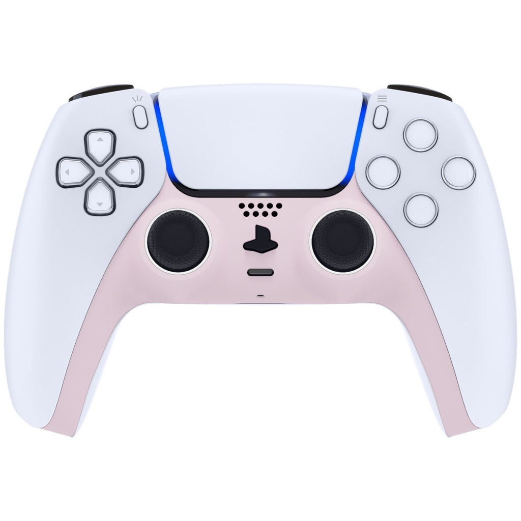 eXtremeRate Replacement Decorative Trim Shell with Accent Rings Compatible with PS5 Controller BDM-010/020/030/040/050 - Cherry Blossoms Pink eXtremeRate