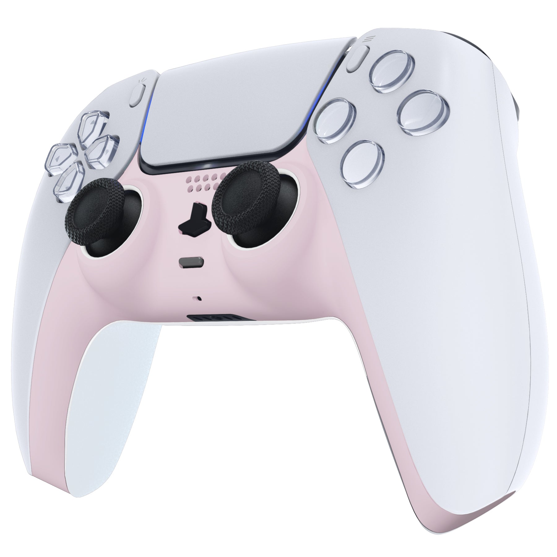 eXtremeRate Replacement Decorative Trim Shell with Accent Rings Compatible with PS5 Controller BDM-010/020/030/040/050 - Cherry Blossoms Pink eXtremeRate