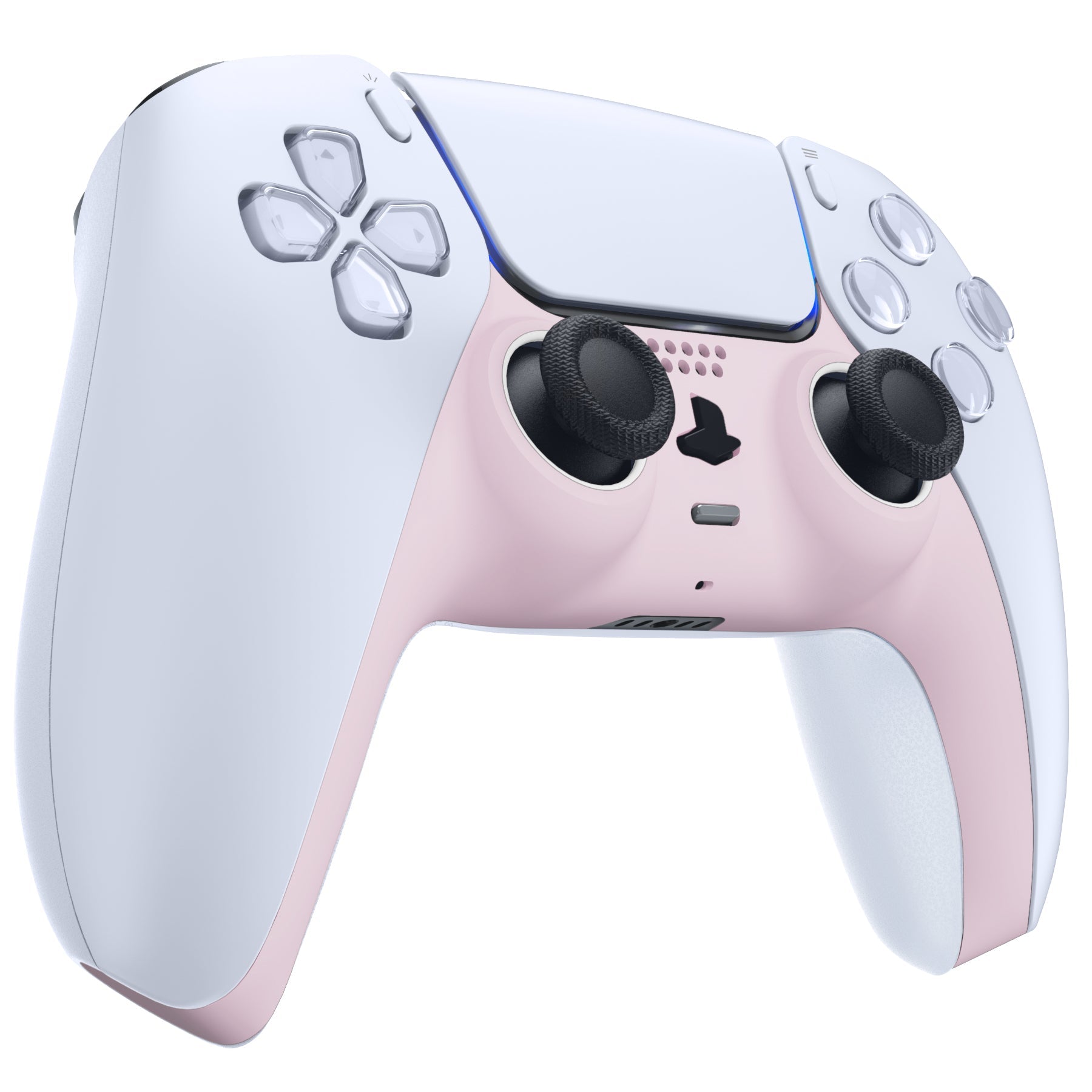 eXtremeRate Replacement Decorative Trim Shell with Accent Rings Compatible with PS5 Controller BDM-010/020/030/040/050 - Cherry Blossoms Pink eXtremeRate