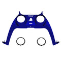 eXtremeRate Replacement Decorative Trim Shell with Accent Rings Compatible with PS5 Controller BDM-010/020/030/040/050 - Chrome Blue Glossy eXtremeRate