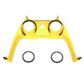 eXtremeRate Replacement Decorative Trim Shell with Accent Rings Compatible with PS5 Controller BDM-010/020/030/040/050 - Chrome Gold Glossy eXtremeRate