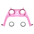 eXtremeRate Replacement Decorative Trim Shell with Accent Rings Compatible with PS5 Controller BDM-010/020/030/040/050 - Chrome Pink Glossy eXtremeRate