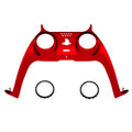 eXtremeRate Replacement Decorative Trim Shell with Accent Rings Compatible with PS5 Controller BDM-010/020/030/040/050 - Chrome Red Glossy eXtremeRate