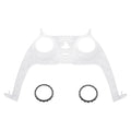 eXtremeRate Replacement Decorative Trim Shell with Accent Rings Compatible with PS5 Controller BDM-010/020/030/040/050 - Clear eXtremeRate