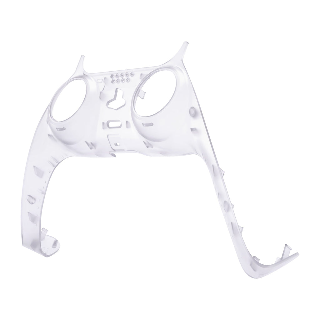 eXtremeRate Replacement Decorative Trim Shell with Accent Rings Compatible with PS5 Controller BDM-010/020/030/040/050 - Clear eXtremeRate