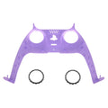 eXtremeRate Replacement Decorative Trim Shell with Accent Rings Compatible with PS5 Controller BDM-010/020/030/040/050 - Clear Atomic Purple eXtremeRate