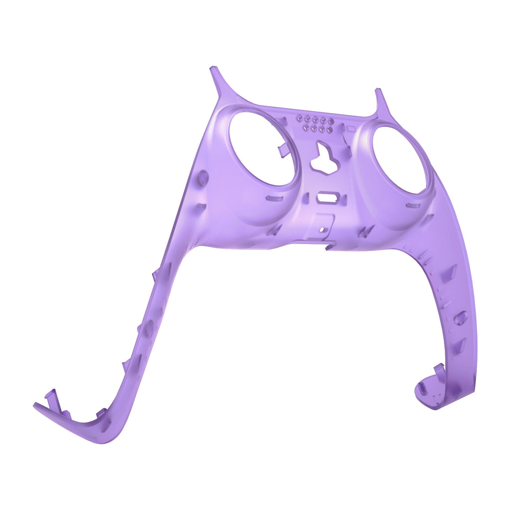 eXtremeRate Replacement Decorative Trim Shell with Accent Rings Compatible with PS5 Controller BDM-010/020/030/040/050 - Clear Atomic Purple eXtremeRate