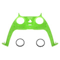 eXtremeRate Replacement Decorative Trim Shell with Accent Rings Compatible with PS5 Controller BDM-010/020/030/040/050 - Clear Green eXtremeRate