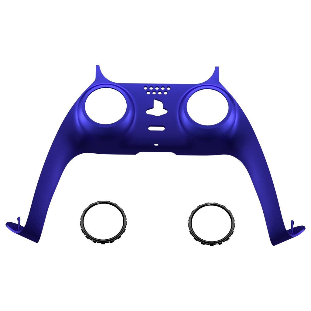 eXtremeRate Replacement Decorative Trim Shell with Accent Rings Compatible with PS5 Controller BDM-010/020/030/040/050 - Cobalt Blue eXtremeRate