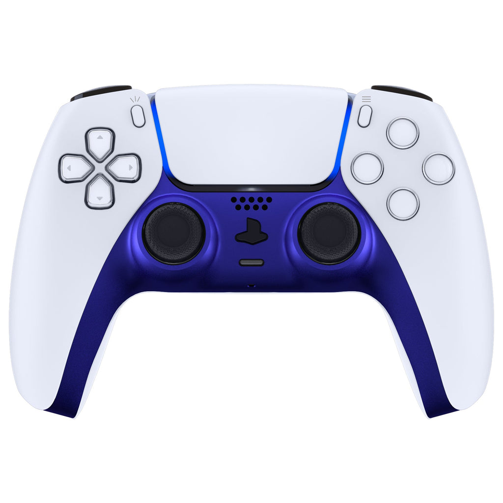 eXtremeRate Replacement Decorative Trim Shell with Accent Rings Compatible with PS5 Controller BDM-010/020/030/040/050 - Cobalt Blue eXtremeRate