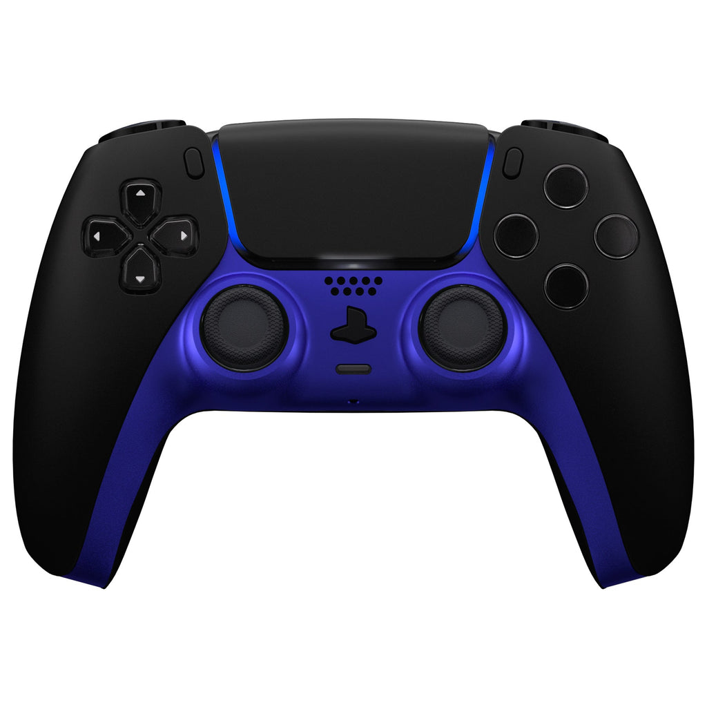 eXtremeRate Replacement Decorative Trim Shell with Accent Rings Compatible with PS5 Controller BDM-010/020/030/040/050 - Cobalt Blue eXtremeRate