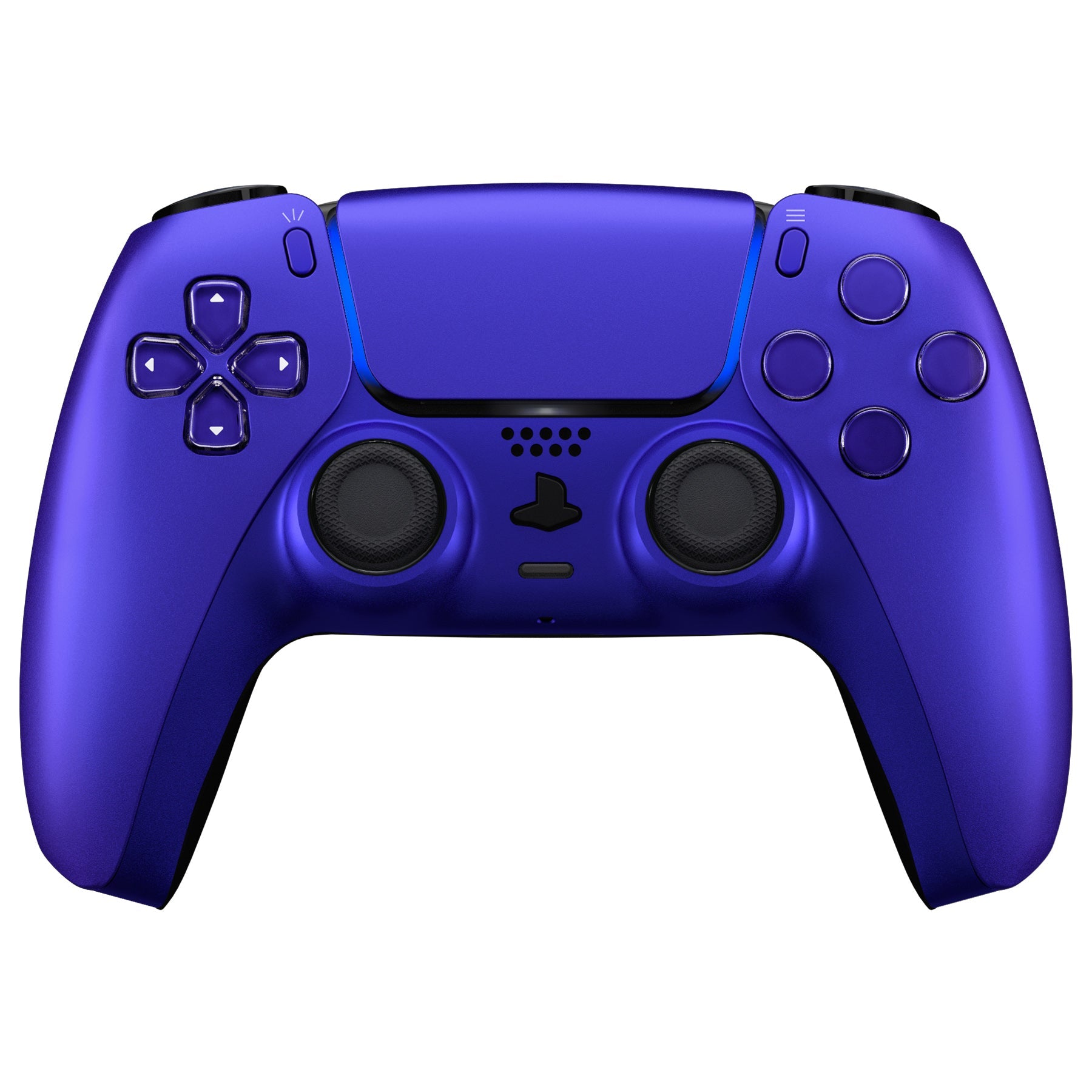 eXtremeRate Replacement Decorative Trim Shell with Accent Rings Compatible with PS5 Controller BDM-010/020/030/040/050 - Cobalt Blue eXtremeRate