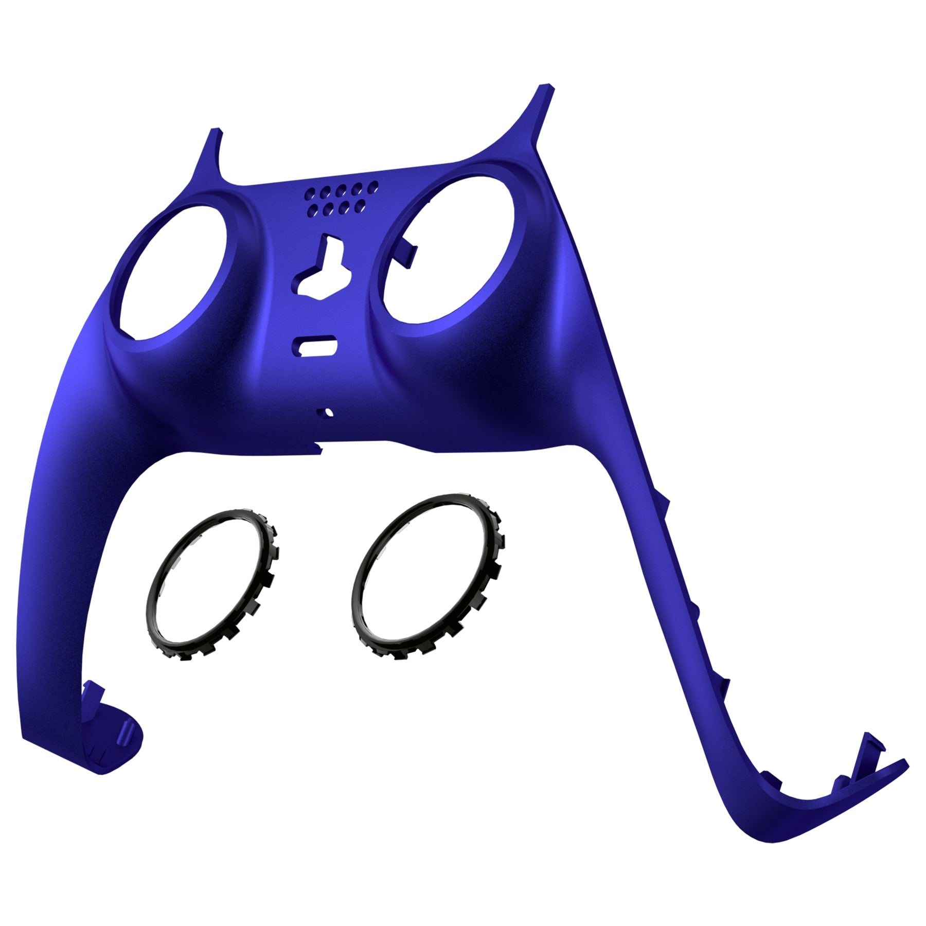 eXtremeRate Replacement Decorative Trim Shell with Accent Rings Compatible with PS5 Controller BDM-010/020/030/040/050 - Cobalt Blue eXtremeRate