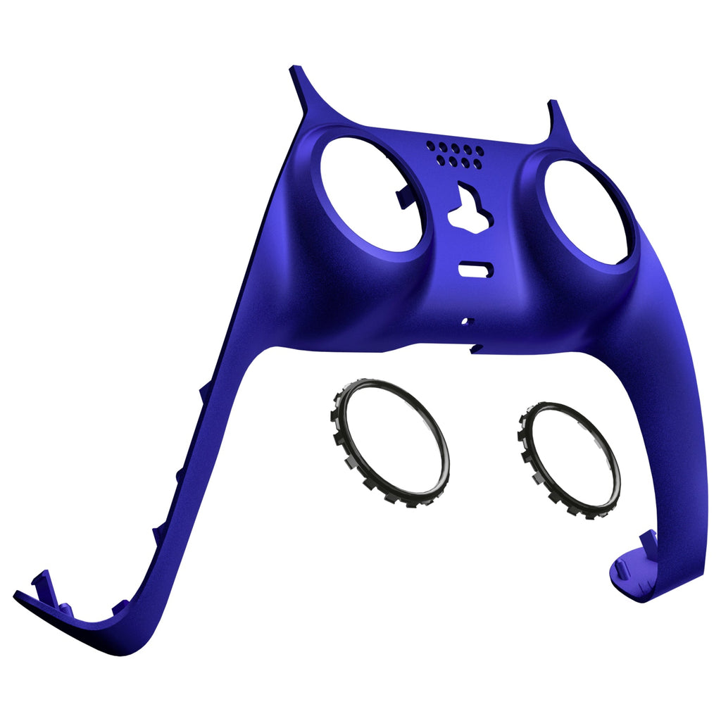 eXtremeRate Replacement Decorative Trim Shell with Accent Rings Compatible with PS5 Controller BDM-010/020/030/040/050 - Cobalt Blue eXtremeRate