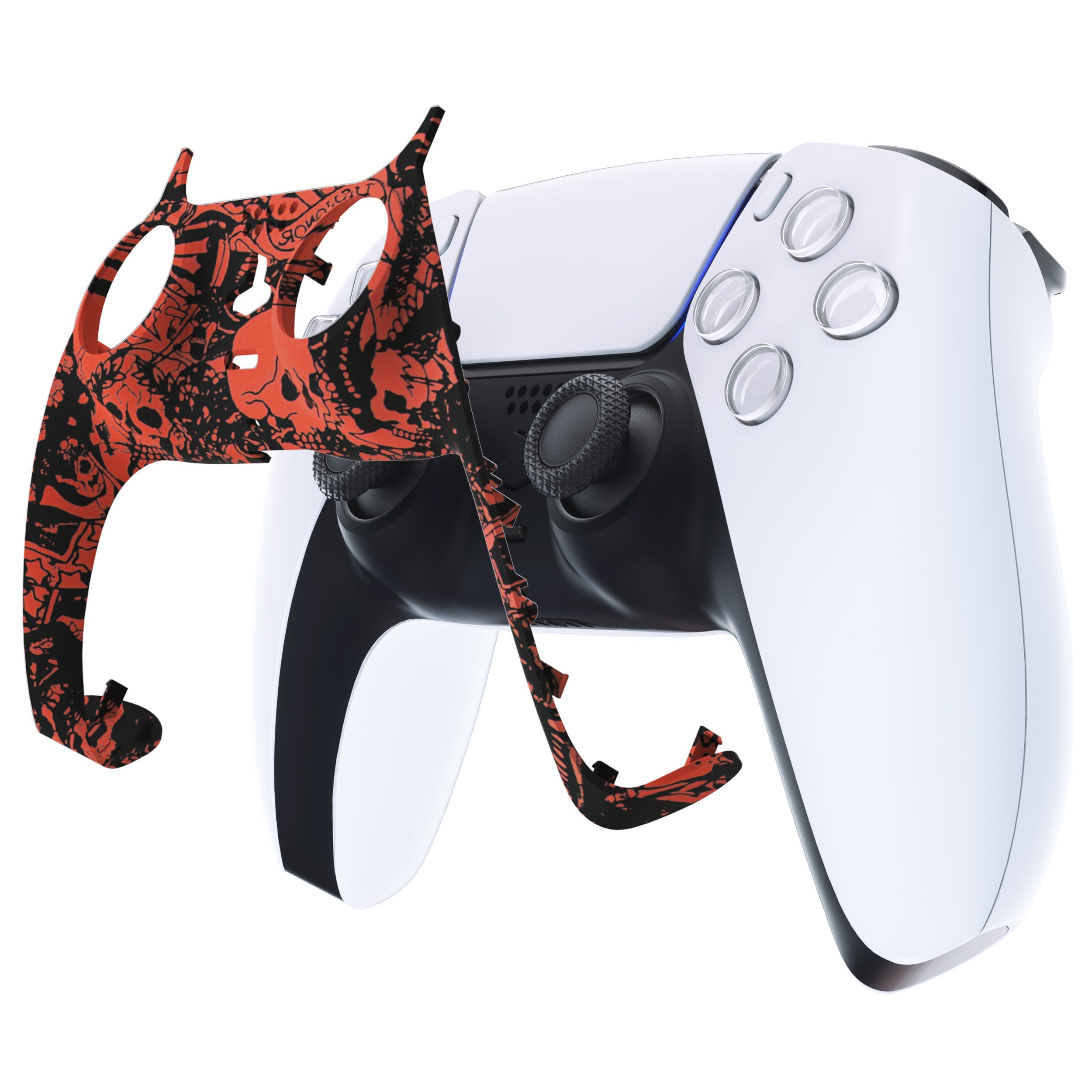 eXtremeRate Replacement Decorative Trim Shell with Accent Rings Compatible with PS5 Controller BDM-010/020/030/040/050 - Demons and Monsters eXtremeRate