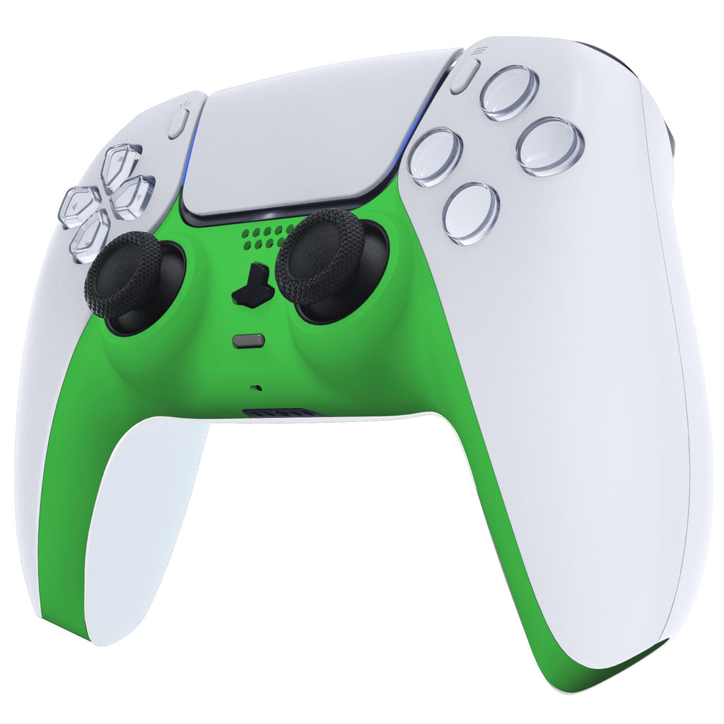eXtremeRate Replacement Decorative Trim Shell with Accent Rings Compatible with PS5 Controller BDM-010/020/030/040/050 - Green eXtremeRate