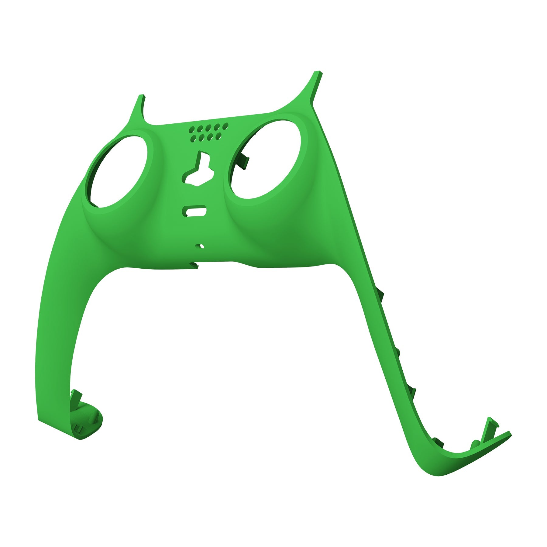 eXtremeRate Replacement Decorative Trim Shell with Accent Rings Compatible with PS5 Controller BDM-010/020/030/040/050 - Green eXtremeRate