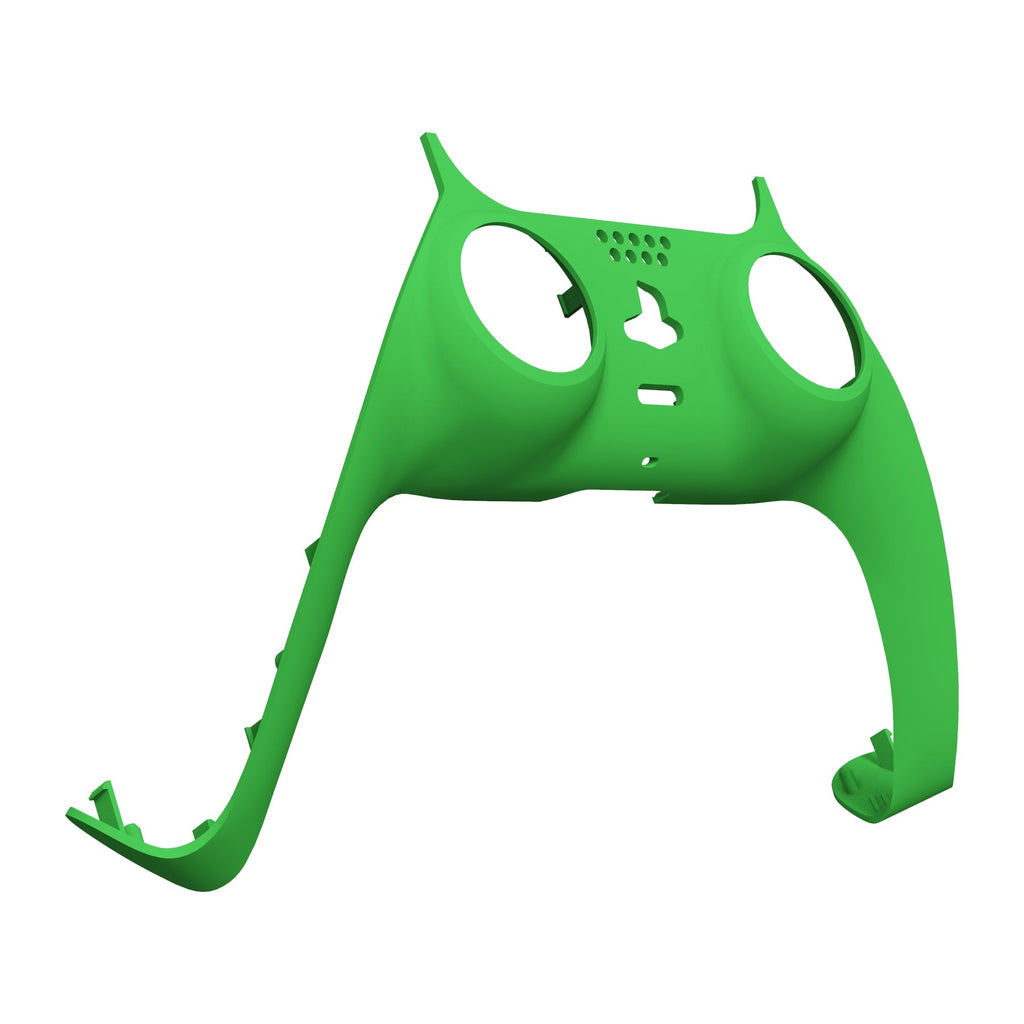 eXtremeRate Replacement Decorative Trim Shell with Accent Rings Compatible with PS5 Controller BDM-010/020/030/040/050 - Green eXtremeRate