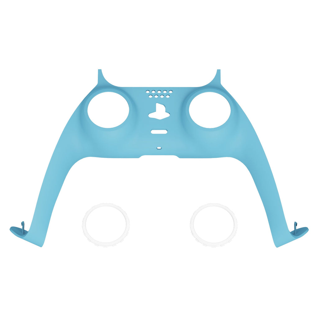 eXtremeRate Replacement Decorative Trim Shell with Accent Rings Compatible with PS5 Controller BDM-010/020/030/040/050 - Heaven Blue eXtremeRate