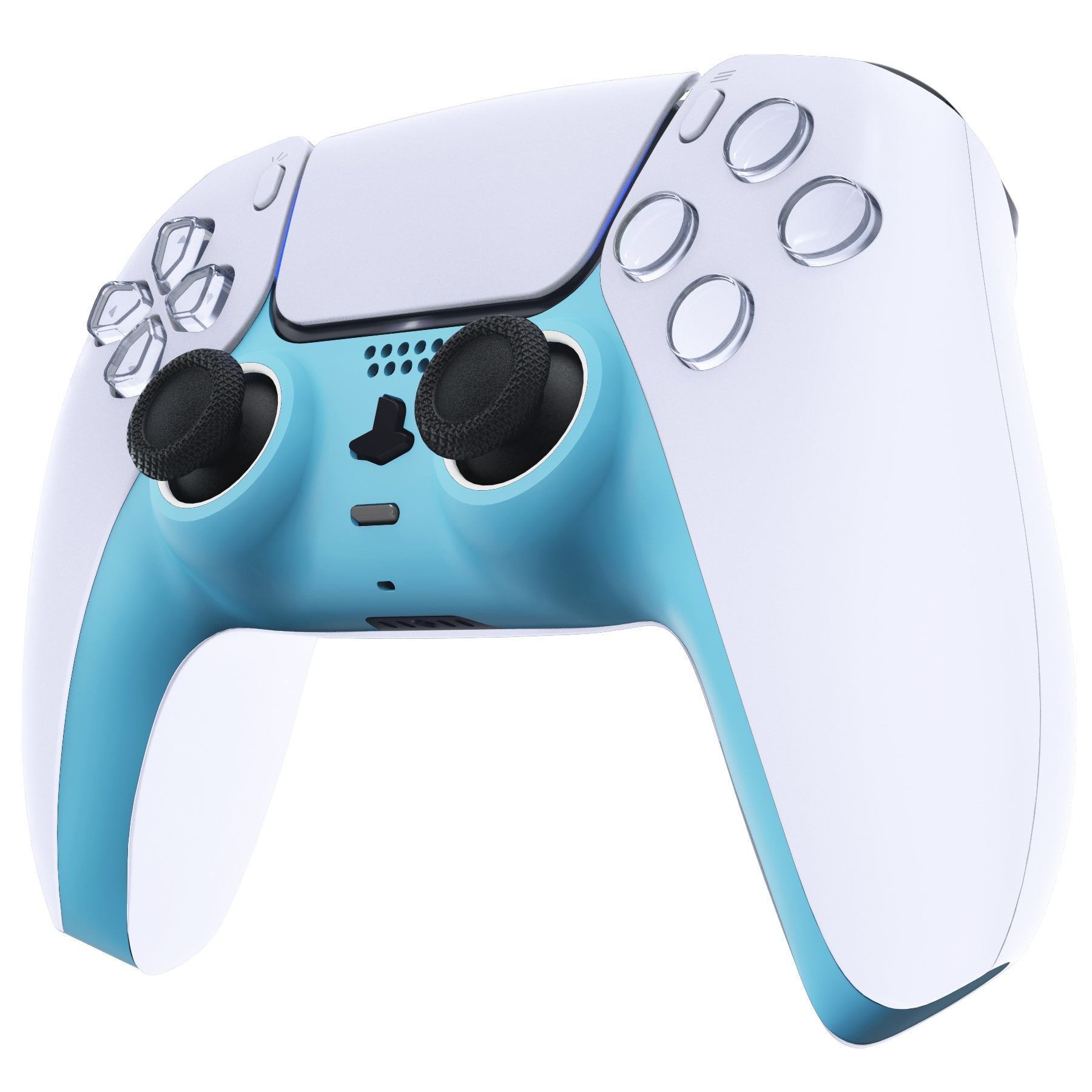 eXtremeRate Replacement Decorative Trim Shell with Accent Rings Compatible with PS5 Controller BDM-010/020/030/040/050 - Heaven Blue eXtremeRate