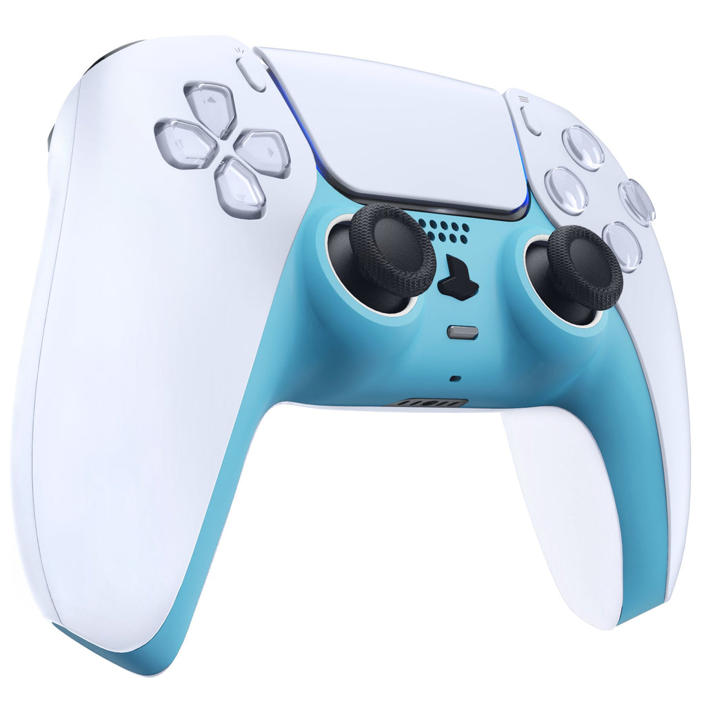 eXtremeRate Replacement Decorative Trim Shell with Accent Rings Compatible with PS5 Controller BDM-010/020/030/040/050 - Heaven Blue eXtremeRate