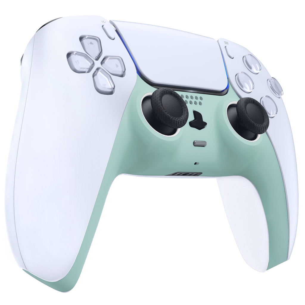 eXtremeRate Replacement Decorative Trim Shell with Accent Rings Compatible with PS5 Controller BDM-010/020/030/040/050 - Light Cyan eXtremeRate