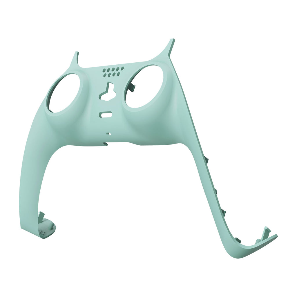 eXtremeRate Replacement Decorative Trim Shell with Accent Rings Compatible with PS5 Controller BDM-010/020/030/040/050 - Light Cyan eXtremeRate