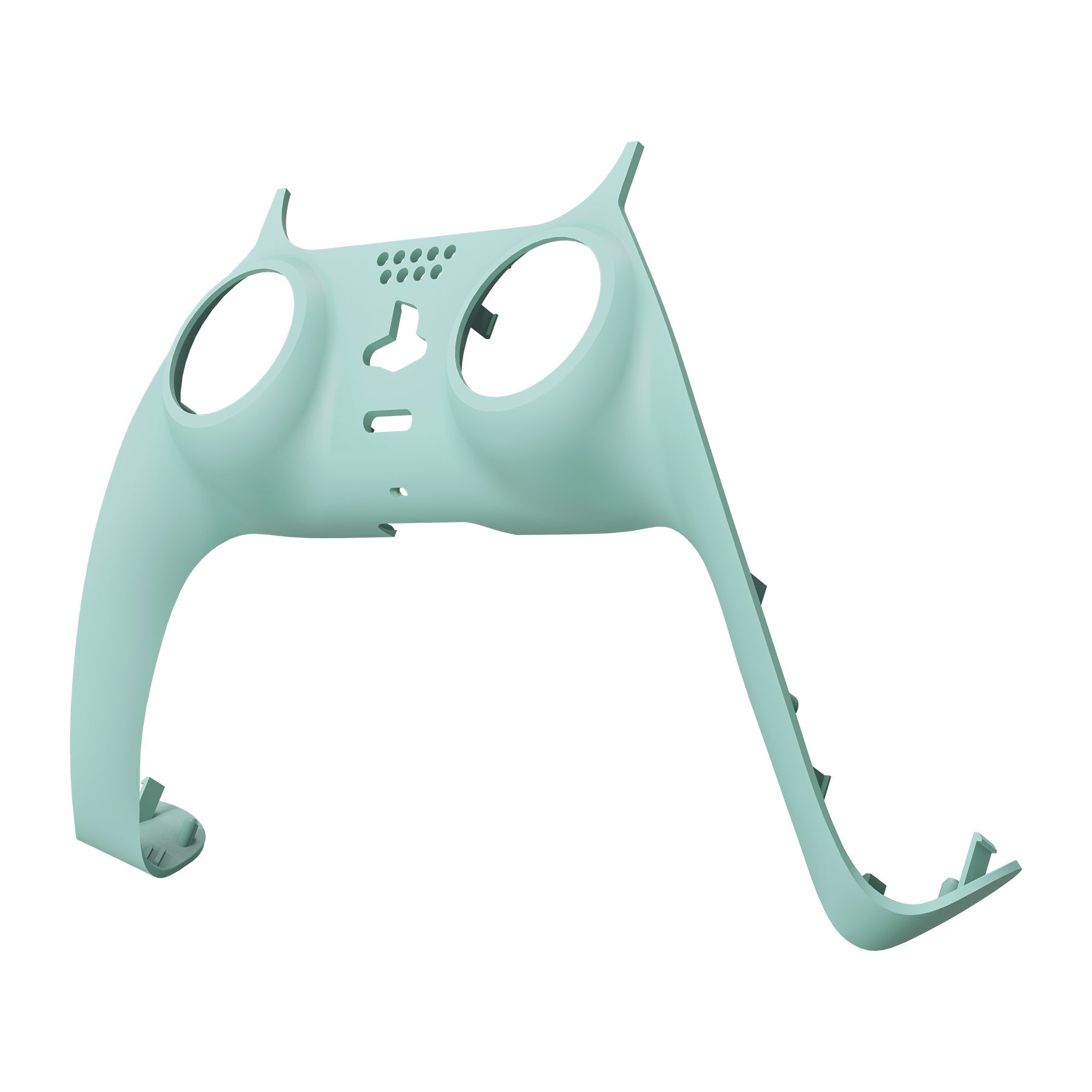 eXtremeRate Replacement Decorative Trim Shell with Accent Rings Compatible with PS5 Controller BDM-010/020/030/040/050 - Light Cyan eXtremeRate