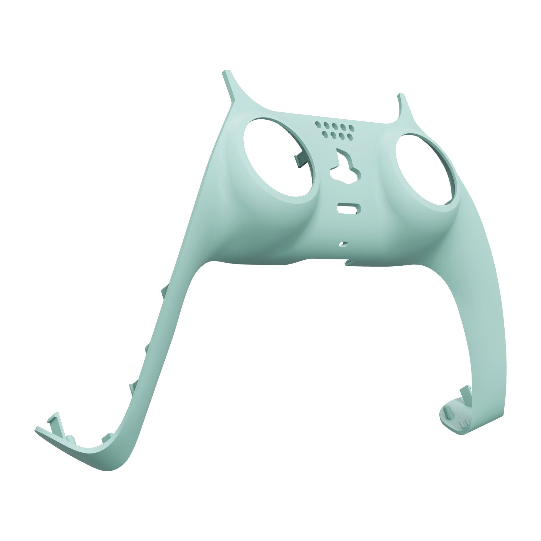 eXtremeRate Replacement Decorative Trim Shell with Accent Rings Compatible with PS5 Controller BDM-010/020/030/040/050 - Light Cyan eXtremeRate
