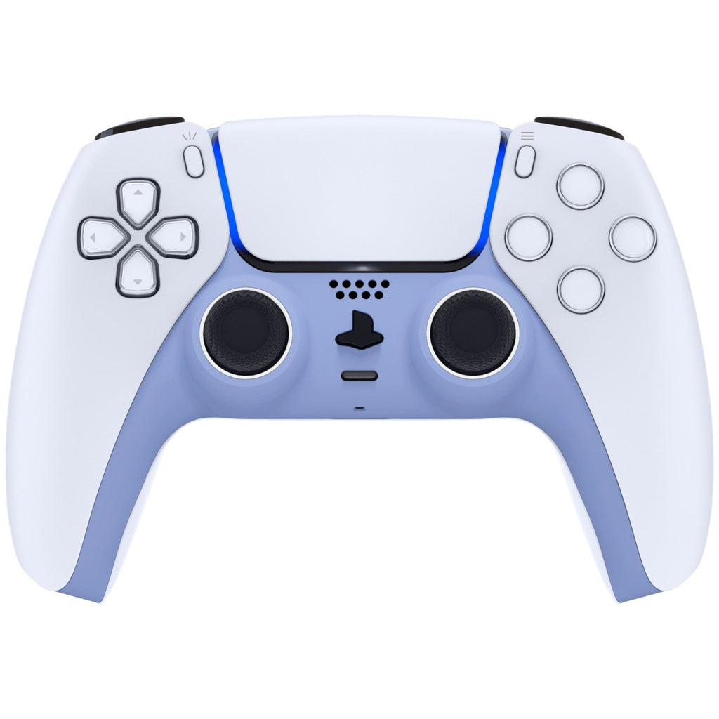 eXtremeRate Replacement Decorative Trim Shell with Accent Rings Compatible with PS5 Controller BDM-010/020/030/040/050 - Light Violet eXtremeRate