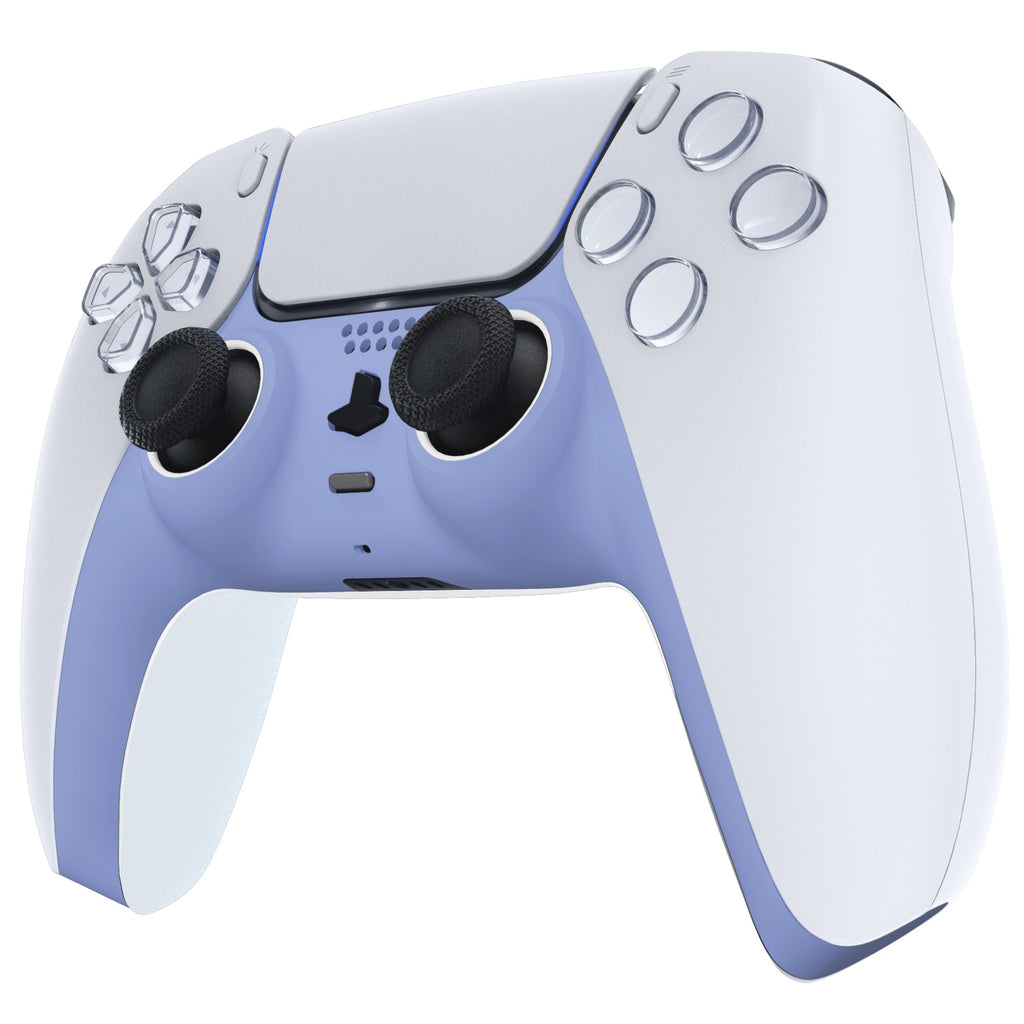 eXtremeRate Replacement Decorative Trim Shell with Accent Rings Compatible with PS5 Controller BDM-010/020/030/040/050 - Light Violet eXtremeRate