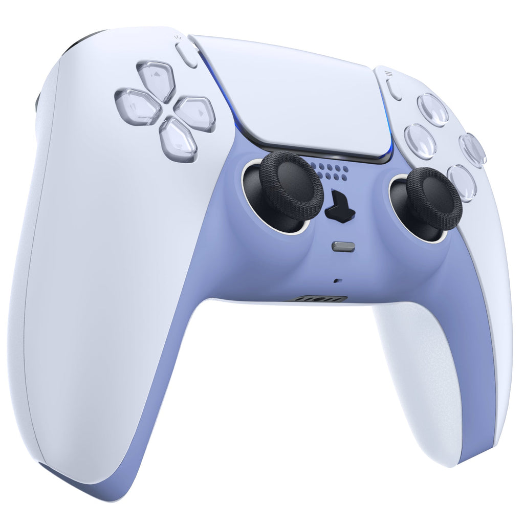 eXtremeRate Replacement Decorative Trim Shell with Accent Rings Compatible with PS5 Controller BDM-010/020/030/040/050 - Light Violet eXtremeRate
