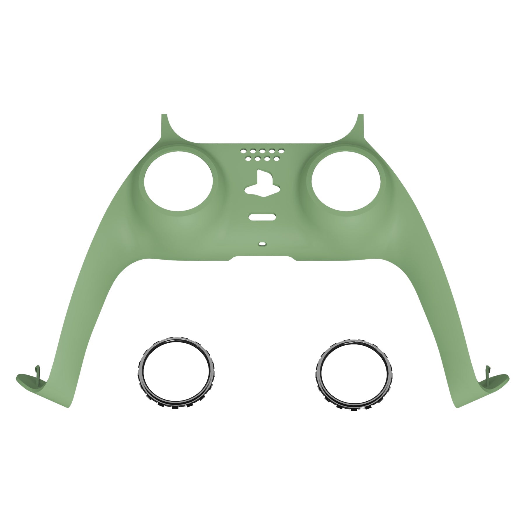 eXtremeRate Replacement Decorative Trim Shell with Accent Rings Compatible with PS5 Controller BDM-010/020/030/040/050 - Matcha Green eXtremeRate