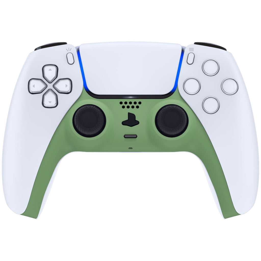 eXtremeRate Replacement Decorative Trim Shell with Accent Rings Compatible with PS5 Controller BDM-010/020/030/040/050 - Matcha Green eXtremeRate