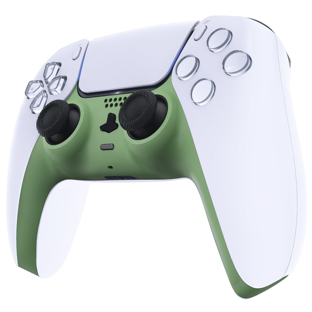 eXtremeRate Replacement Decorative Trim Shell with Accent Rings Compatible with PS5 Controller BDM-010/020/030/040/050 - Matcha Green eXtremeRate