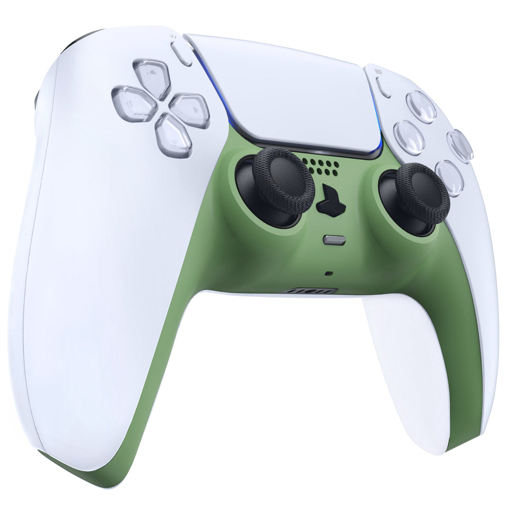 eXtremeRate Replacement Decorative Trim Shell with Accent Rings Compatible with PS5 Controller BDM-010/020/030/040/050 - Matcha Green eXtremeRate