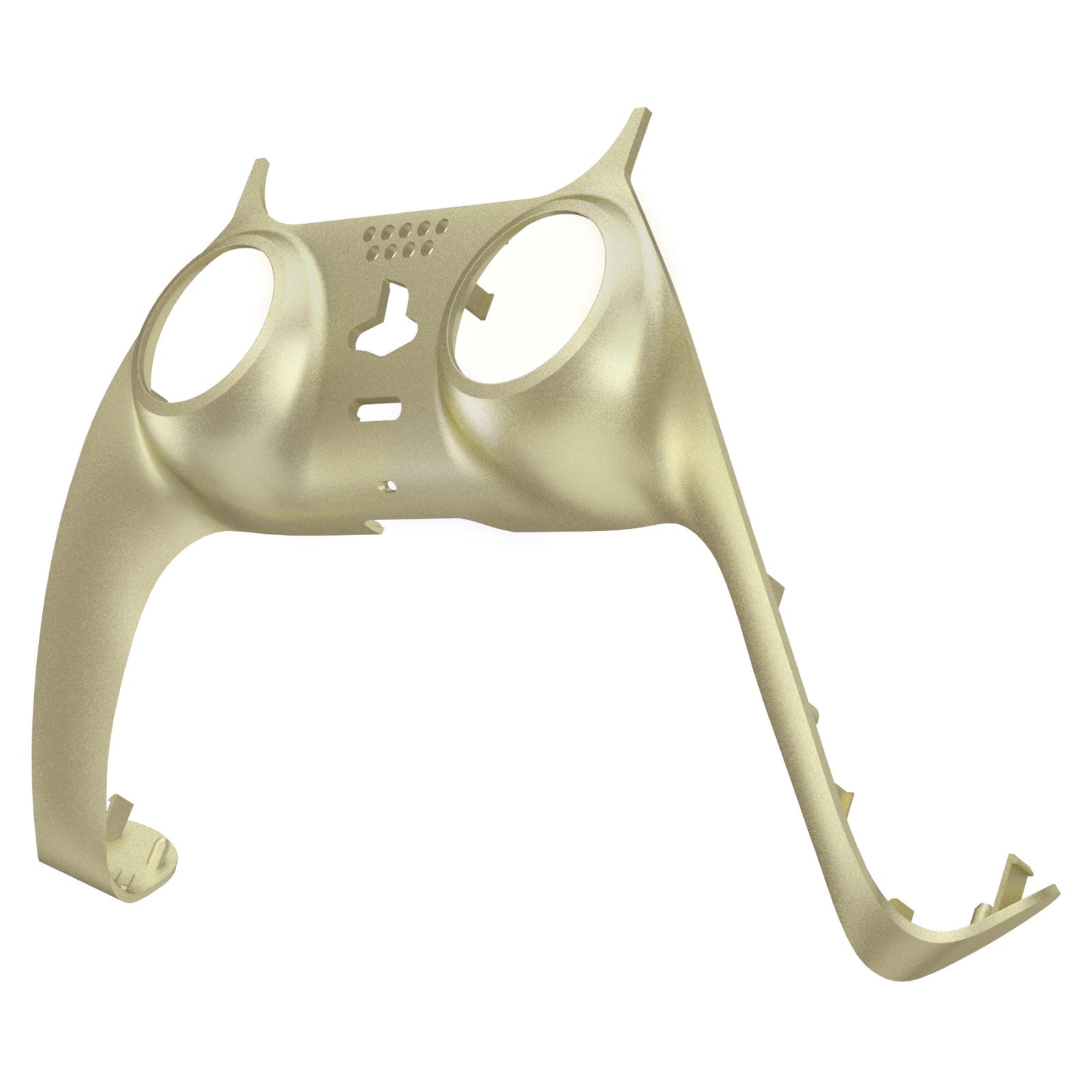 eXtremeRate Replacement Decorative Trim Shell with Accent Rings Compatible with PS5 Controller BDM-010/020/030/040/050 - Metallic Champagne Gold eXtremeRate