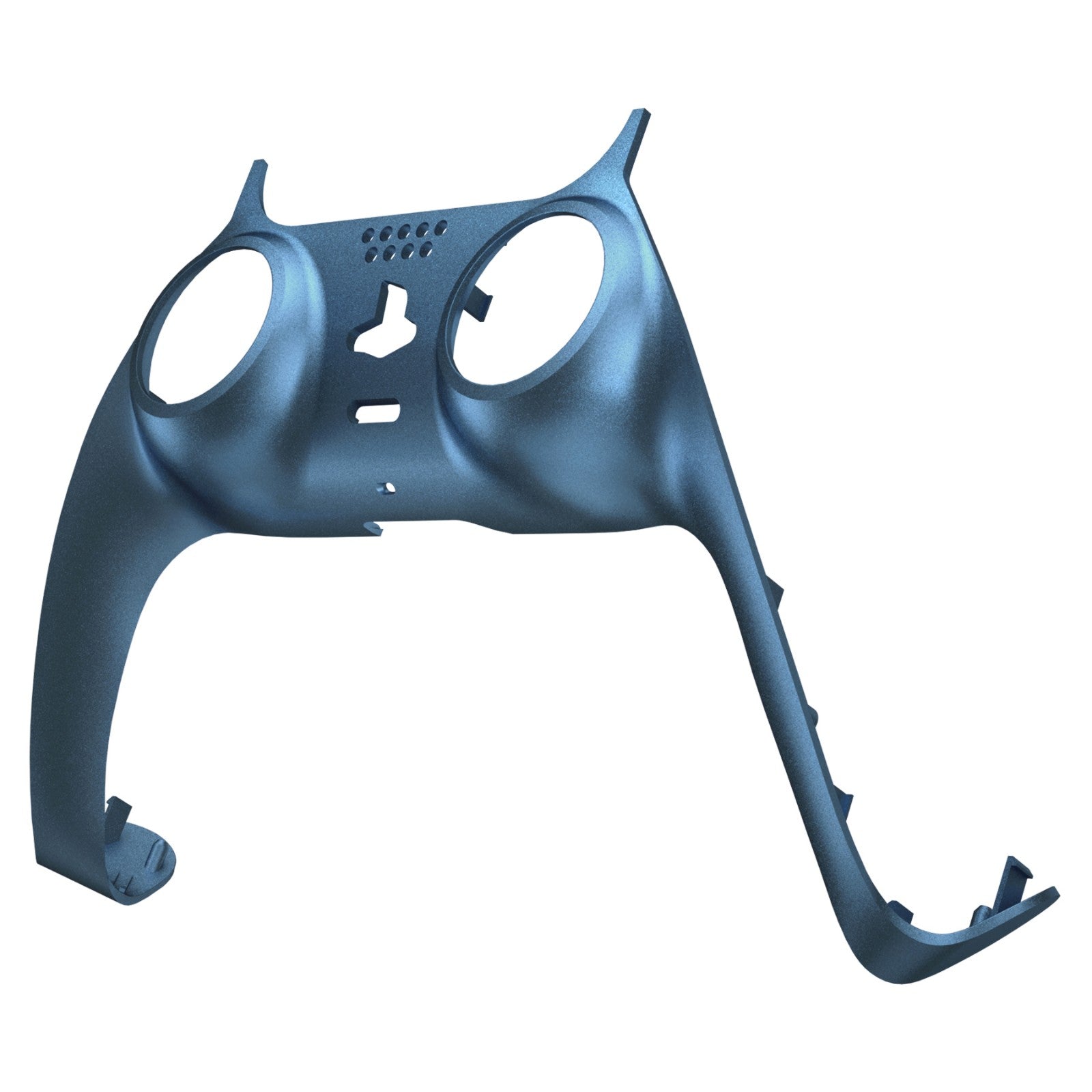 eXtremeRate Replacement Decorative Trim Shell with Accent Rings Compatible with PS5 Controller BDM-010/020/030/040/050 - Metallic Regal Blue eXtremeRate
