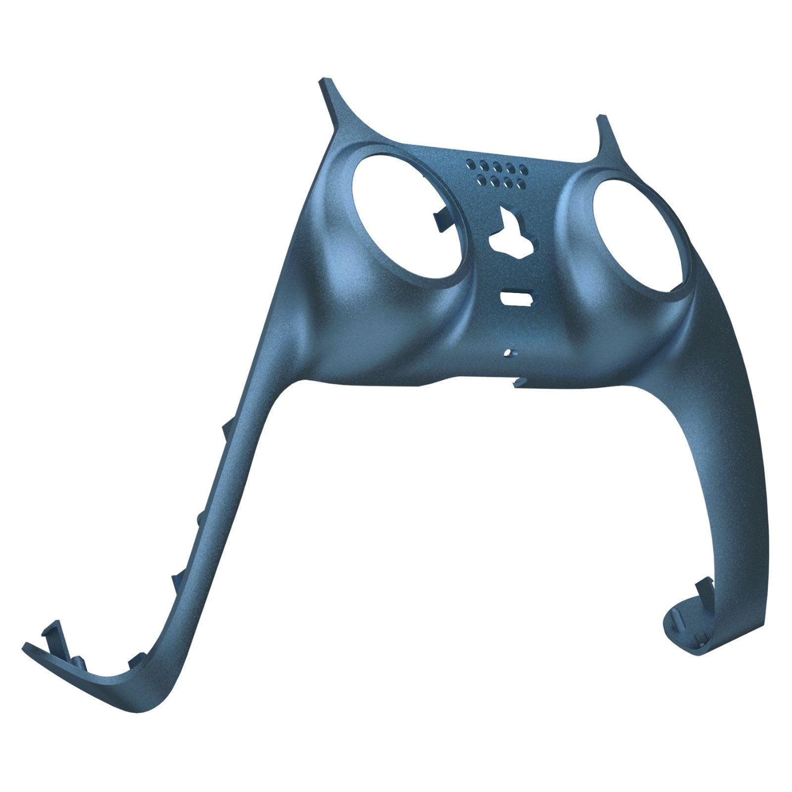 eXtremeRate Replacement Decorative Trim Shell with Accent Rings Compatible with PS5 Controller BDM-010/020/030/040/050 - Metallic Regal Blue eXtremeRate