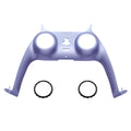 eXtremeRate Replacement Decorative Trim Shell with Accent Rings Compatible with PS5 Controller BDM-010/020/030/040/050 - Metallic Snowstorm Mauve eXtremeRate