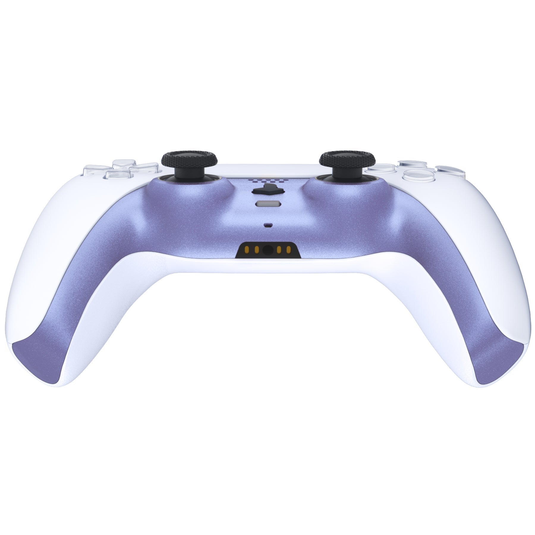 eXtremeRate Replacement Decorative Trim Shell with Accent Rings Compatible with PS5 Controller BDM-010/020/030/040/050 - Metallic Snowstorm Mauve eXtremeRate