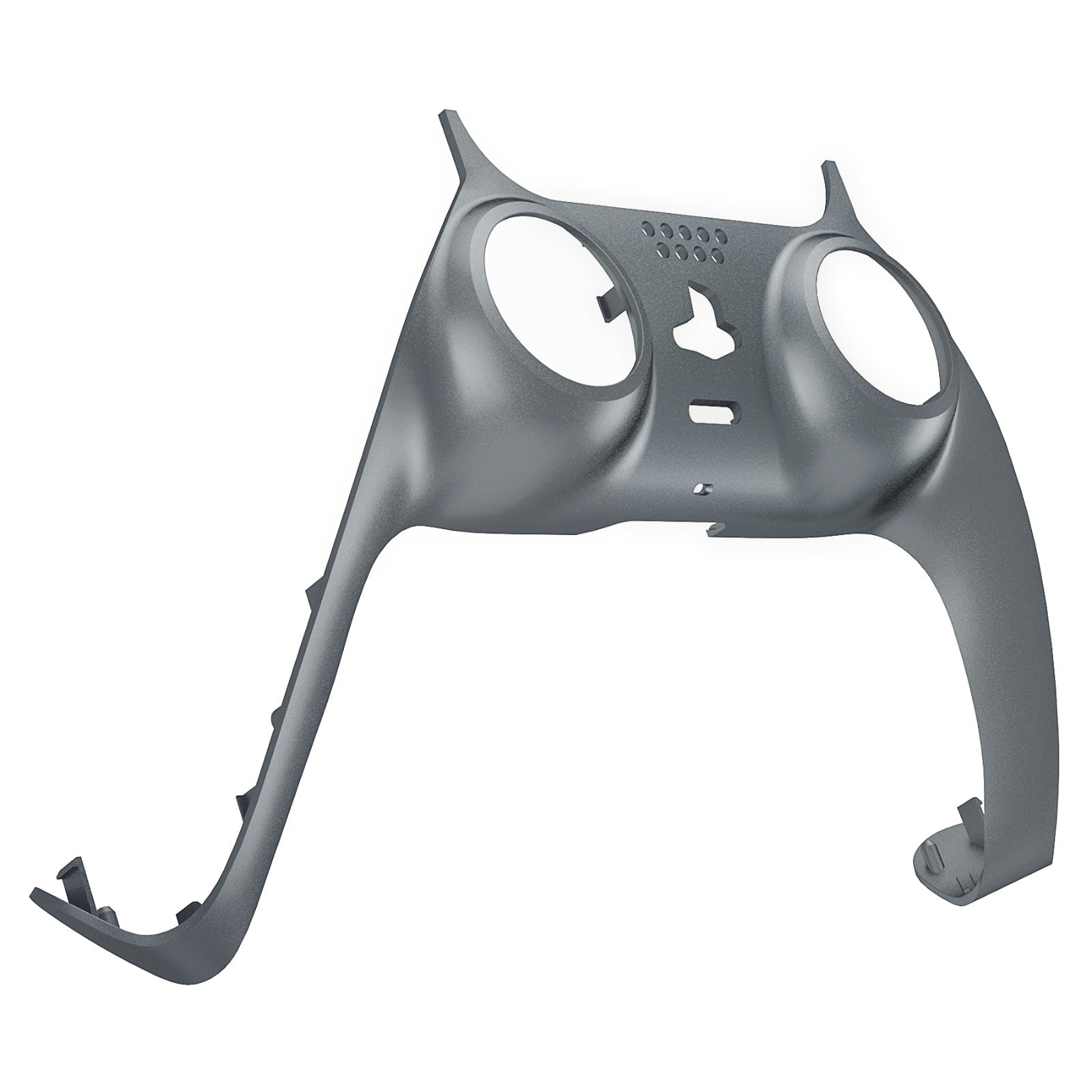 eXtremeRate Replacement Decorative Trim Shell with Accent Rings Compatible with PS5 Controller BDM-010/020/030/040/050 - Metallic Steel Gray eXtremeRate