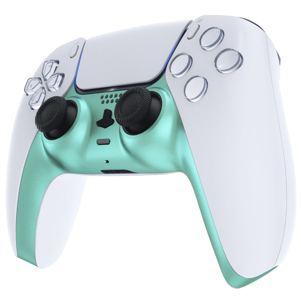 eXtremeRate Replacement Decorative Trim Shell with Accent Rings Compatible with PS5 Controller BDM-010/020/030/040/050 - Metallic Vista Green eXtremeRate