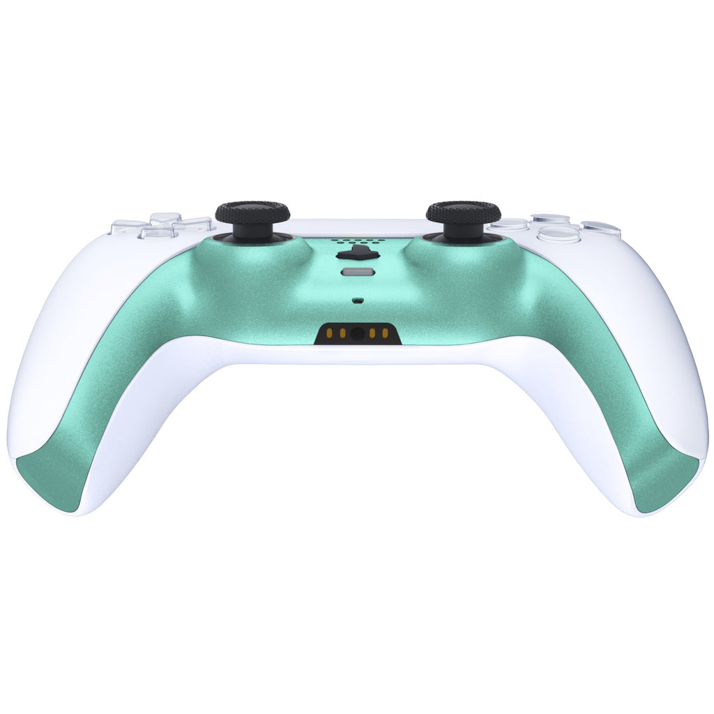 eXtremeRate Replacement Decorative Trim Shell with Accent Rings Compatible with PS5 Controller BDM-010/020/030/040/050 - Metallic Vista Green eXtremeRate