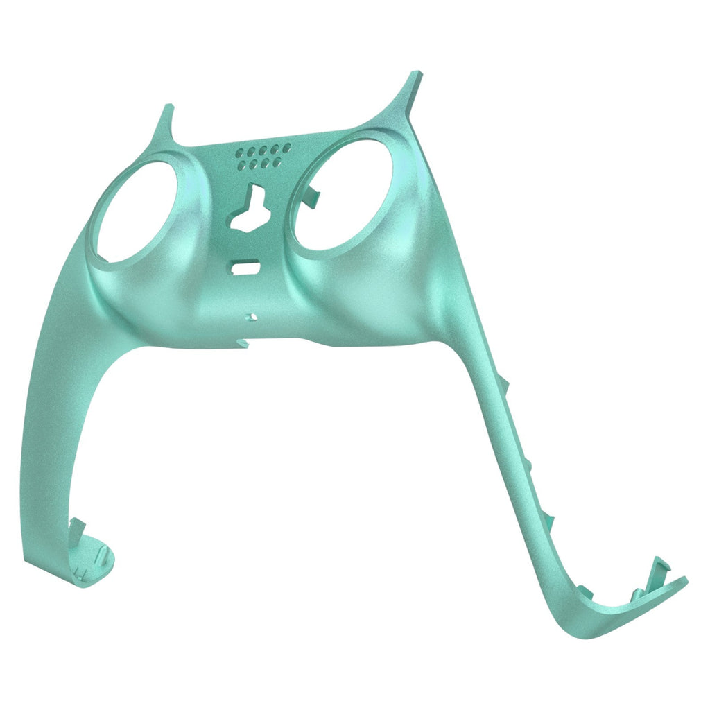 eXtremeRate Replacement Decorative Trim Shell with Accent Rings Compatible with PS5 Controller BDM-010/020/030/040/050 - Metallic Vista Green eXtremeRate