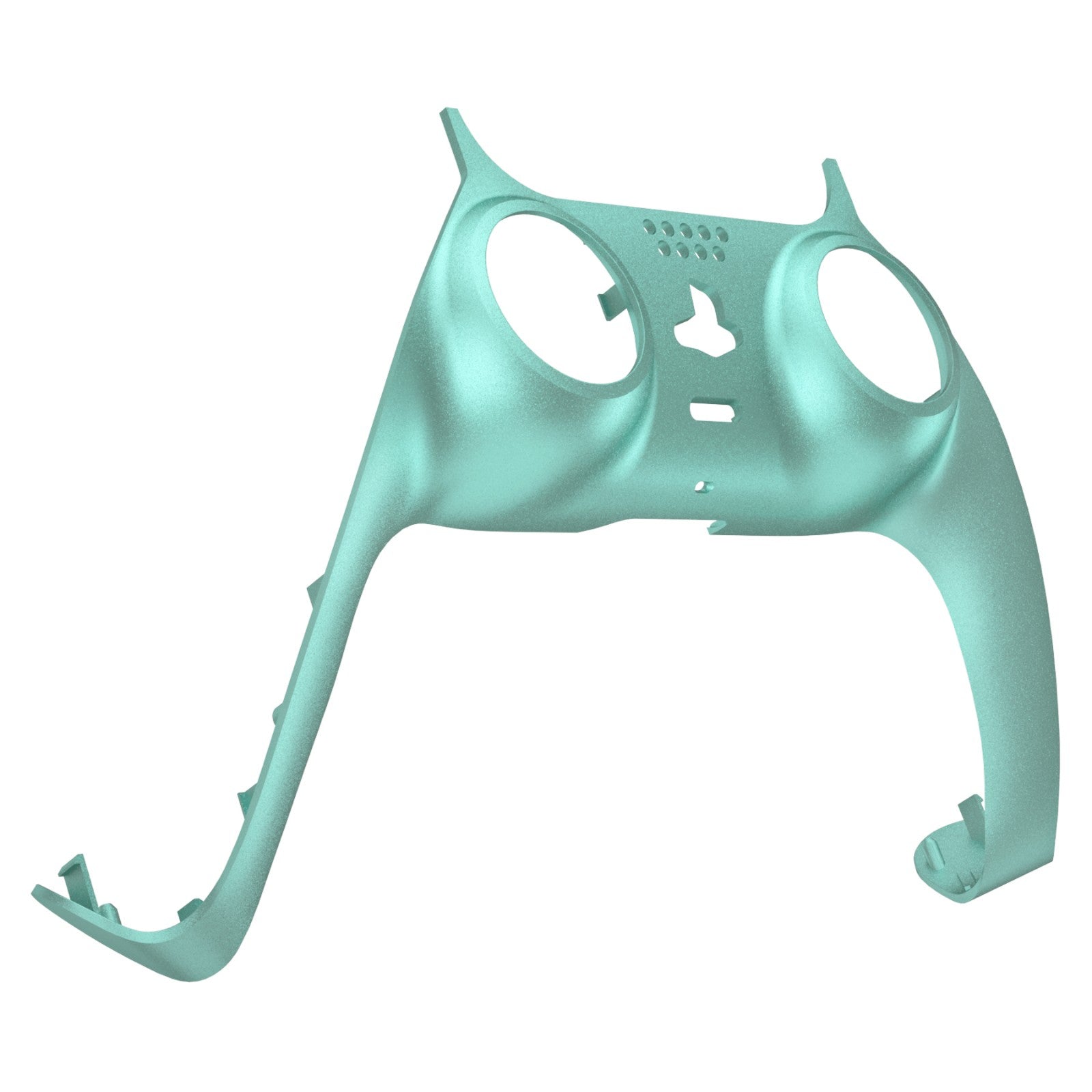 eXtremeRate Replacement Decorative Trim Shell with Accent Rings Compatible with PS5 Controller BDM-010/020/030/040/050 - Metallic Vista Green eXtremeRate