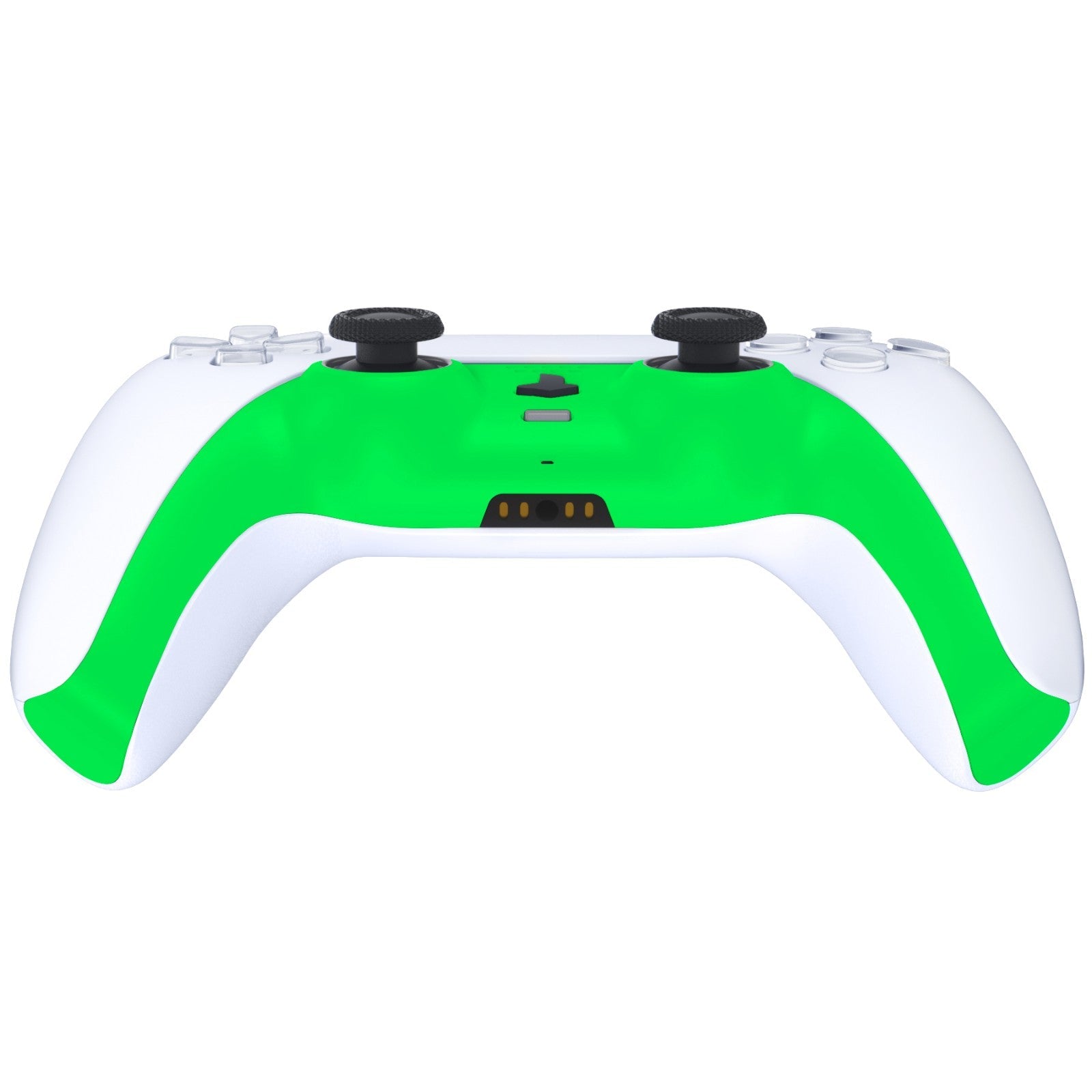 eXtremeRate Replacement Decorative Trim Shell with Accent Rings Compatible with PS5 Controller BDM-010/020/030/040/050 - Neon Green eXtremeRate