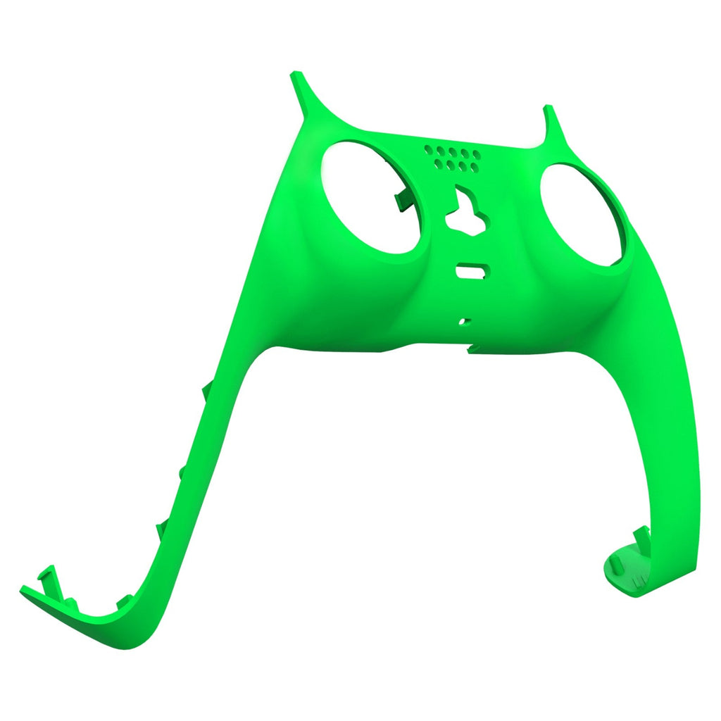 eXtremeRate Replacement Decorative Trim Shell with Accent Rings Compatible with PS5 Controller BDM-010/020/030/040/050 - Neon Green eXtremeRate