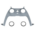 eXtremeRate Replacement Decorative Trim Shell with Accent Rings Compatible with PS5 Controller BDM-010/020/030/040/050 - New Hope Gray eXtremeRate