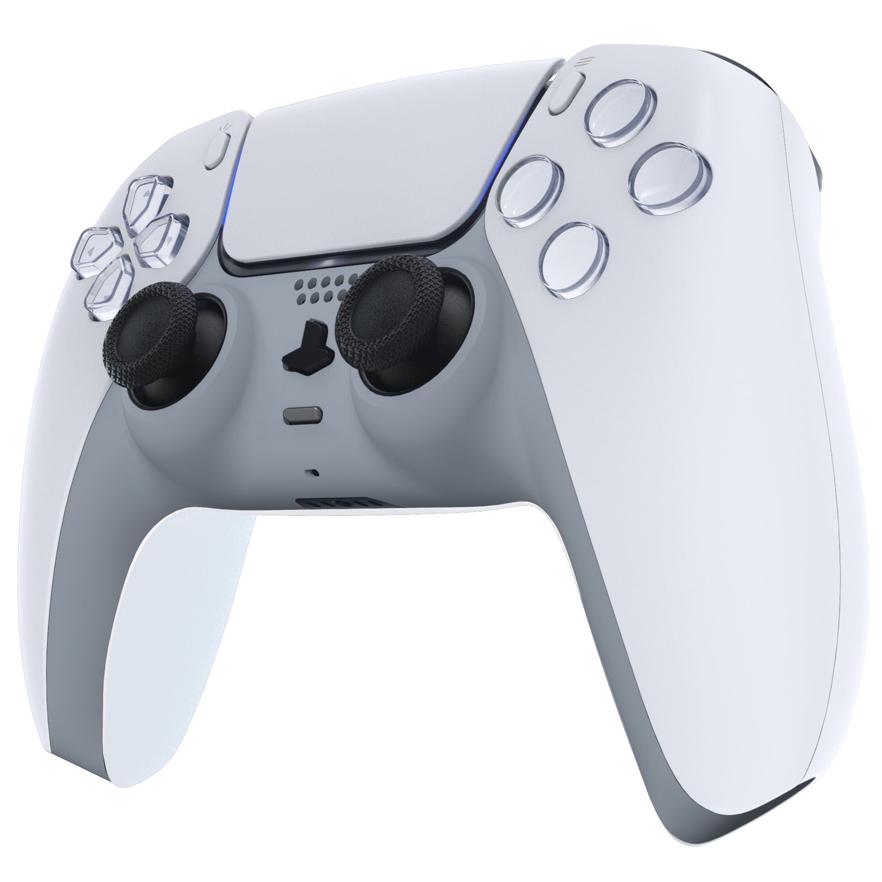 eXtremeRate Replacement Decorative Trim Shell with Accent Rings Compatible with PS5 Controller BDM-010/020/030/040/050 - New Hope Gray eXtremeRate